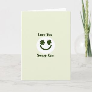 Green Smile Love You Son Card