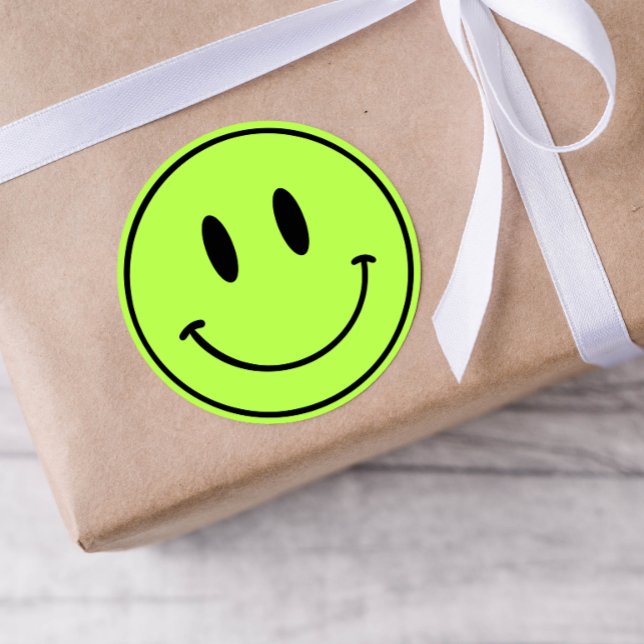 Green Smiley One Happy Dude/Gal Birthday Stickers (Creator Uploaded)