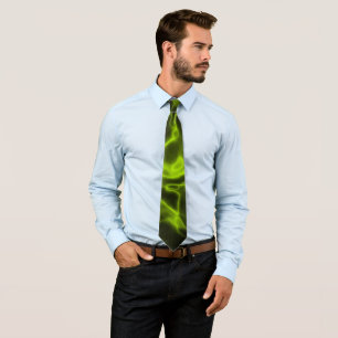 Green smoke effect tie