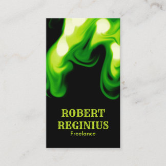 green smoke on black background j877 business card
