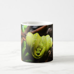 Green snake animal coffee mug
