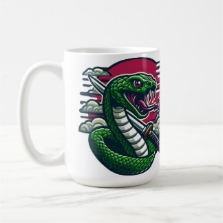 Green snake coffee mug