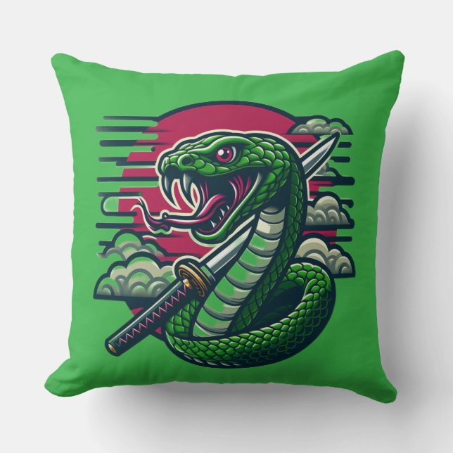 Green snake cushion (Front)