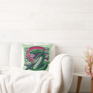 Green snake cushion