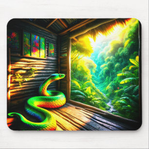 Green Snake Mouse Pad