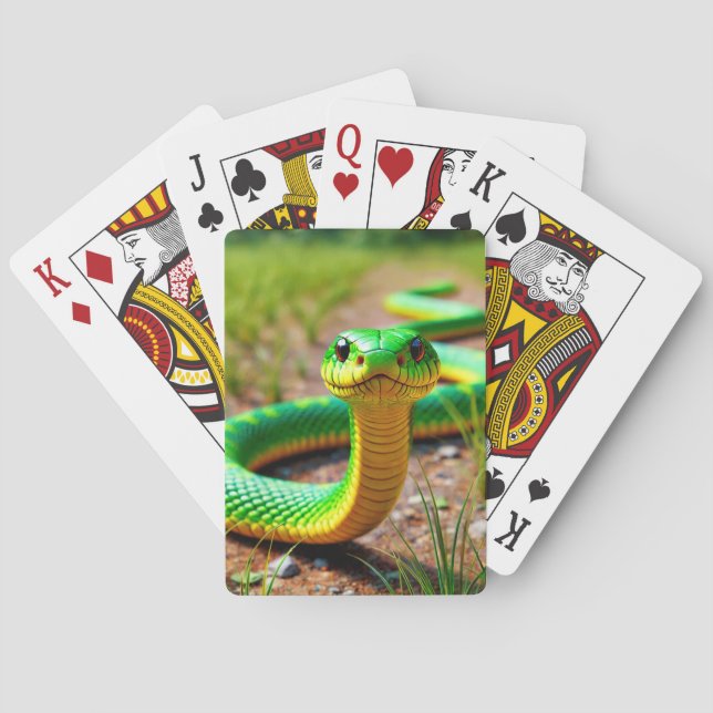 Green Snake Playing Cards (Back)