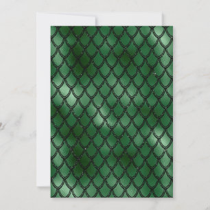 Green Snake Serpent Reptile Pattern Invitation