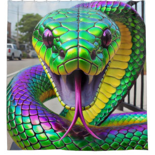 Green Snake Shower Curtain