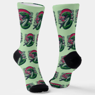 Green snake socks