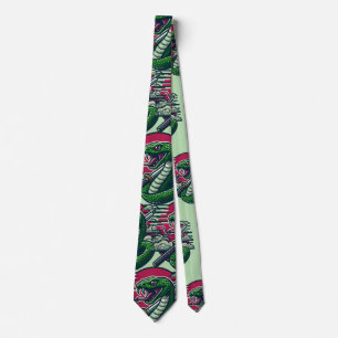 Green snake tie