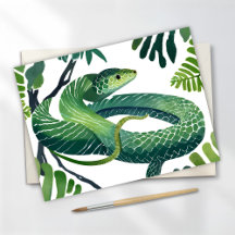 Green Snake | Year of the Snake Watercolor