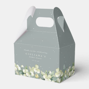 Green Snowberry+Eucalyptus Winter Bridal Shower Favour Box