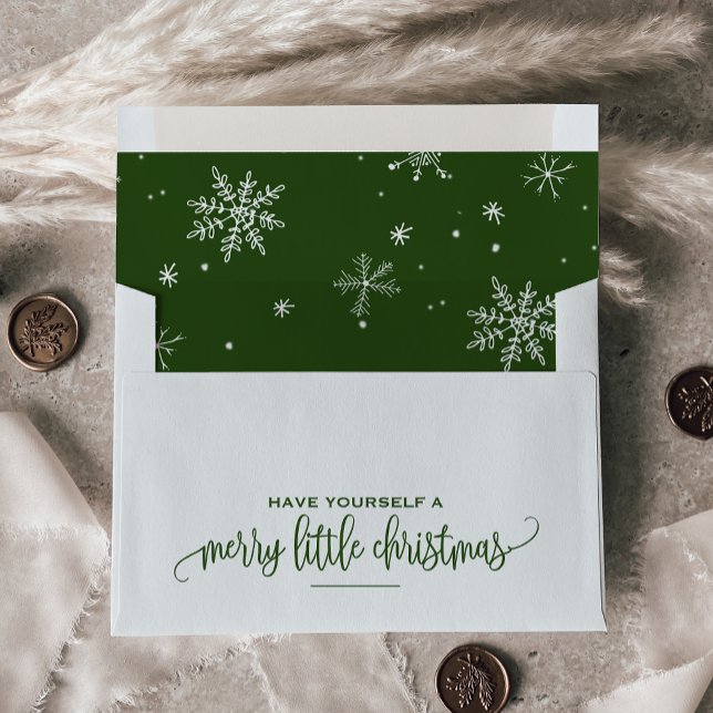 Green Snowflake Christmas Envelopes (Creator Uploaded)