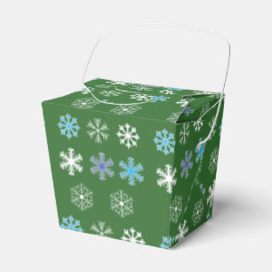 Green Snowflake Favour Box