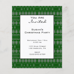 Green Snowflake Pattern