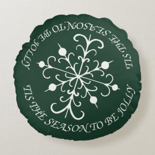 Green Snowflake Pillow