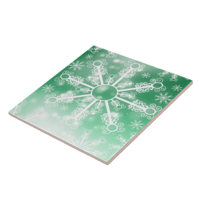 Green Snowflake Tile (Side)