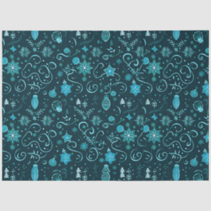 Green Snowflakes Christmas Ornaments Christmas Tissue Paper