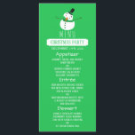 Green Snowman, Christmas Party Menu<br><div class="desc">These Green Snowman, Christmas Party Menus are perfect for anybody who is hosting a joyful and merry event. Great for office parties, restaurants or a special meal for family and friends, these menus will be sure to impress your guests. The snowman design can be easily personalised and will be the...</div>