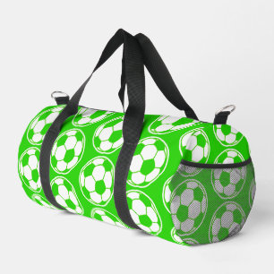Green Soccer Ball Pattern Screwball Graphics Duffle Bag