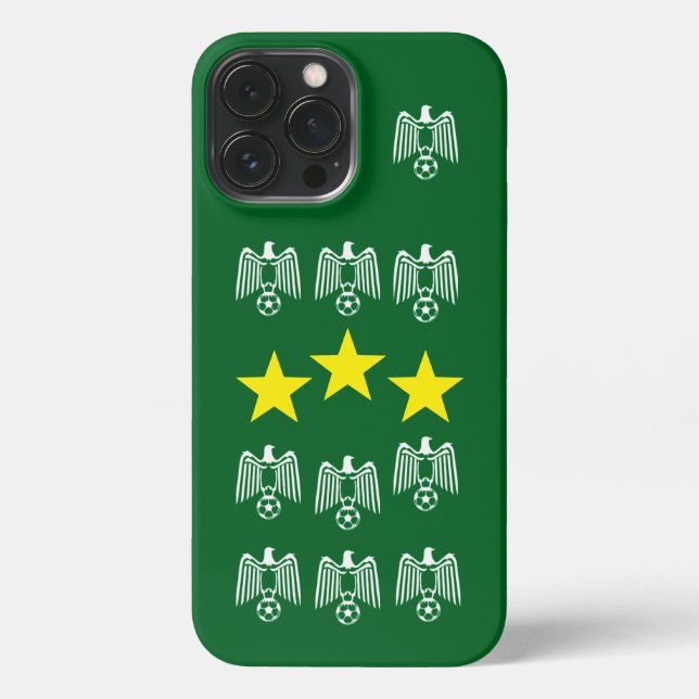 Green Soccer Champions Phone Case – Eagle & Stars  (Back)