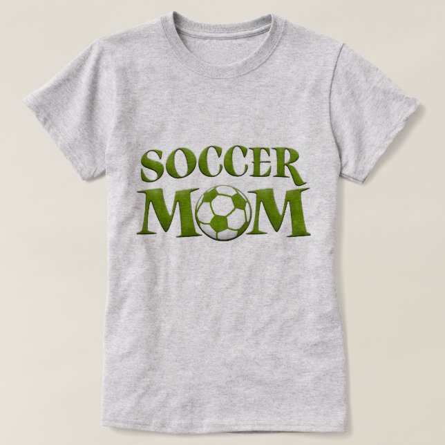 Green Soccer Mum T-Shirt (Design Front)