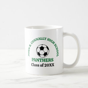 Green Soccer Player Personalised Coffee Mug