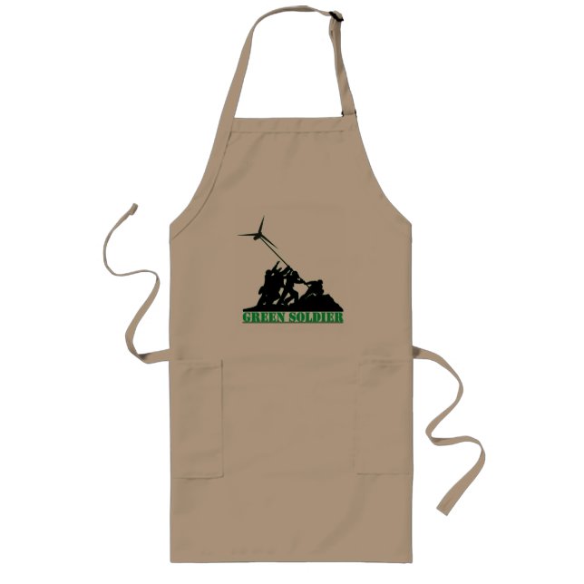 Green Soldier Windmill Long Apron (Front)