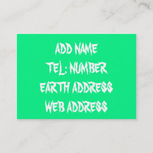 Green solid colour business card