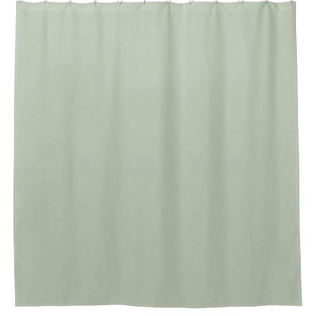 Green Solid Colour Personalised Custom Shower Curtain (Front)