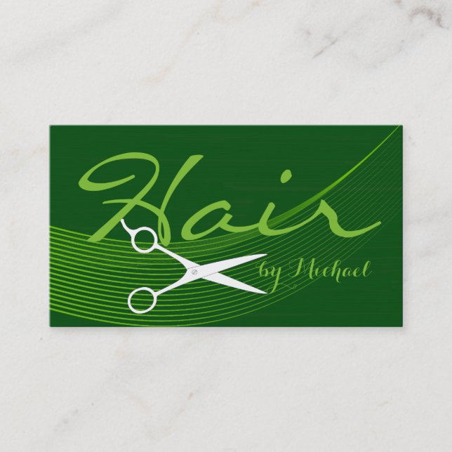 Green Solid Hair Stylist Appointment (Front)