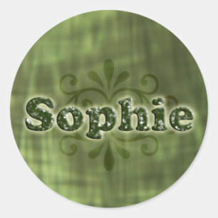 Green Sophie Classic Round Sticker