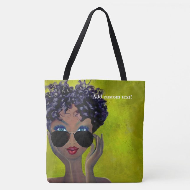 Green Sorority Black Art Tote Bag (Front)