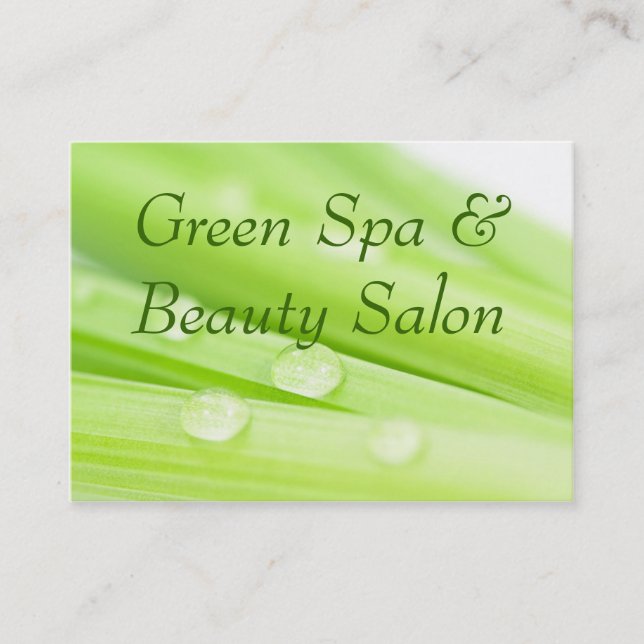 Green Spa Business Card (Front)