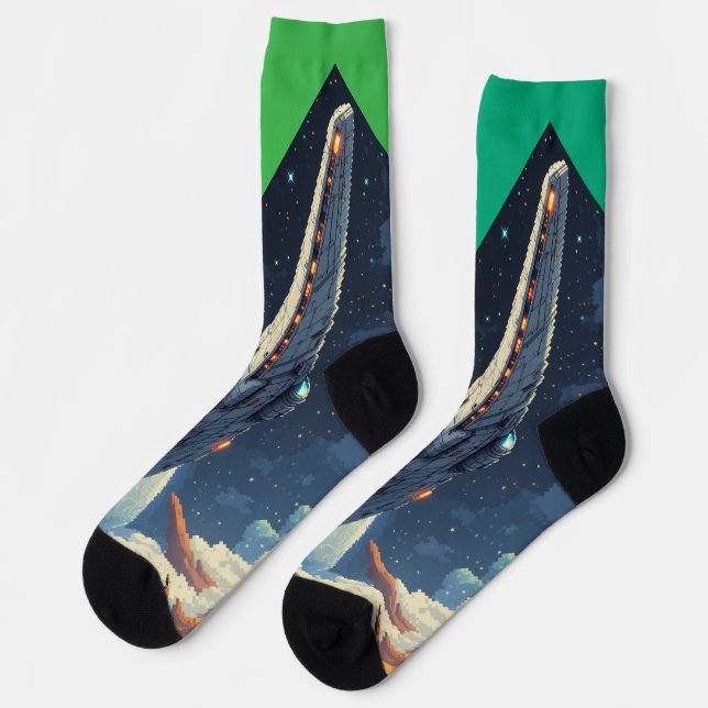 Green Space Socks (Left)