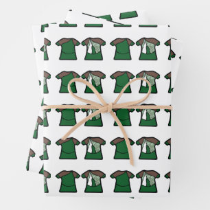 Green Spark Dancer Wrapping Paper Sheet