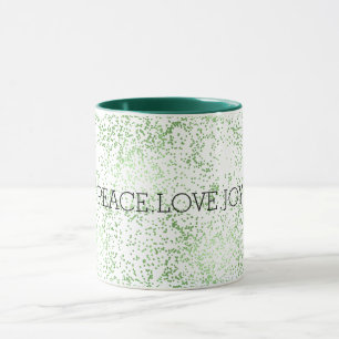 Green Sparkle Dots Gold Glitz Mug