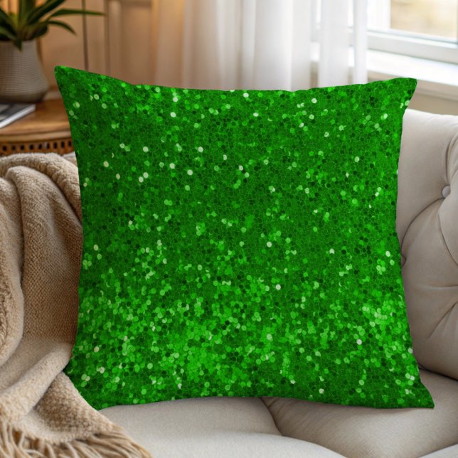 Green sparkling glitter pattern cushion (Creator Uploaded)