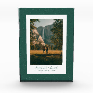 Green speckle frame simple rustic outdoors photo block