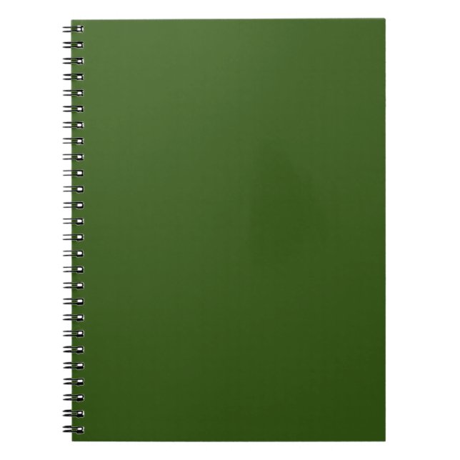 Green Spiral Notebook Minimalist School Journal (Front)