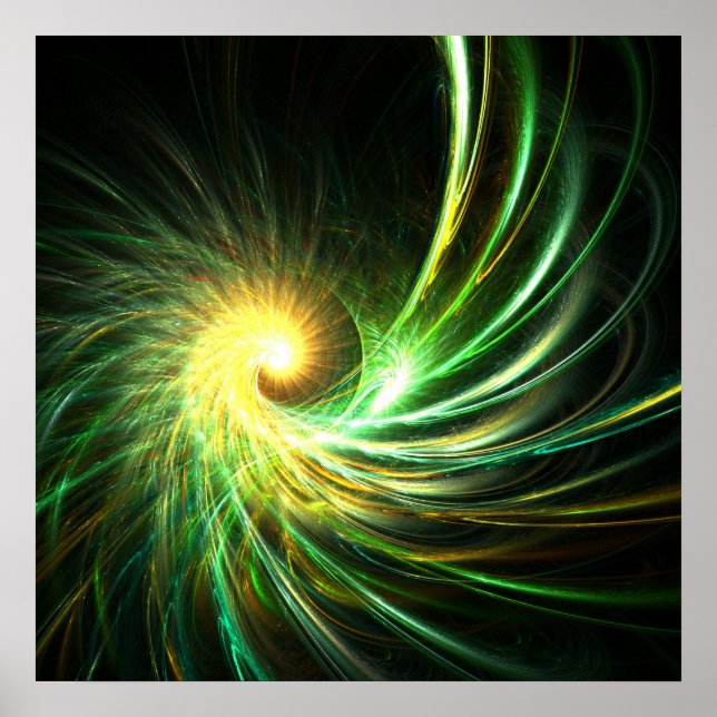 Green spiral star - Poster (Front)