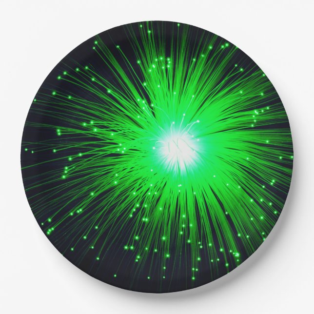 Green Splash Paper Plate (Front)