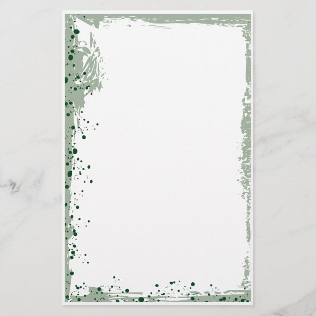 green splat stationery (Front)