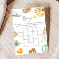 Green Splish Splash Baby Shower Bingo Game