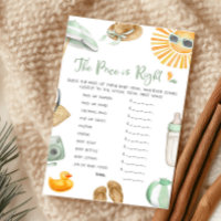 Green Splish Splash Baby The Price is Right Game