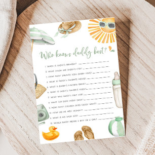 Green Splish Splash Baby Who knows Daddy Best Game