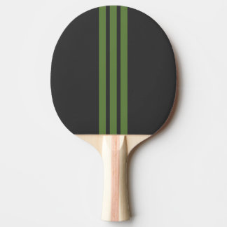 Green Sports Stripe Ping Pong Paddle