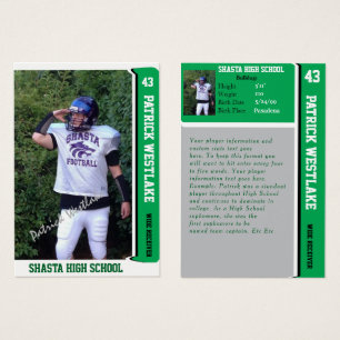 Green Sports Trading Card w/ Autograph