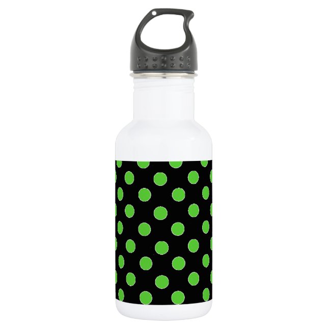 Green Spot Polka Dot 532 Ml Water Bottle (Front)