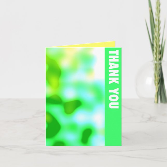 Green Spots Thank You Card (Front)